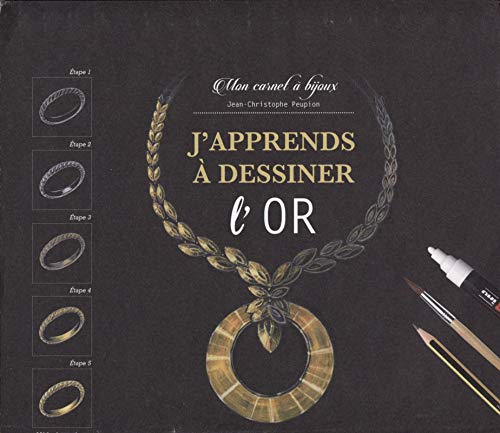 Télécharger J'apprends à dessiner l'or: Mon carnet à bijoux PDF