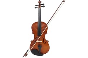 MOOKE Natürliche Professionelle Akustische Violine Für Anfänger, 1/8,1/4,1/2,3/4,4/4 Mattes Finish Massivholz Violine Einsteiger Musikinstrumente Für Kinder & Erwachsene, Mit Tragetasche