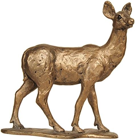 New Model! Cold Cast Bronze Hind Deer ornament sculpture from Frith by Thomas Meadows