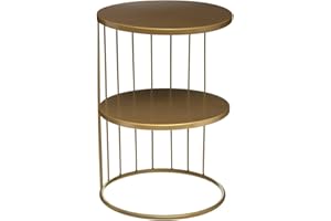 ATMOSPHERA CREATEUR D'INTERIEUR Mesa Decorativa, Dorado, 1 Mesa Doble