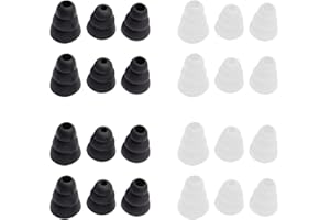 QEEQPF 12 par silikonowych zatyczek do uszu, trzy warstwy silikonowych zatyczek do uszu z izolacją akustyczną, izolacja akustyczna, wymienne zatyczki do słuchawek, odpowiednie do większości słuchawek (3