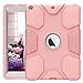 Price comparison product image HyFone iPad 9.7 inch 2018 / 2017 Case iPad 6th / 5th Generation Case - Rugged Heavy Duty High-Impact Shockproof Hard Rubber Protective Case iPad A1893 A1954 A1822 A1823 - [Pink / Grey]