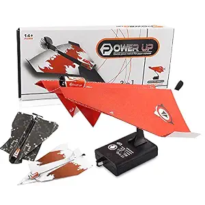 Leoie Creative Children Electric Power Up Paper Plane Mini Airplane Model DIY Flying Kit Toy (Random Color)