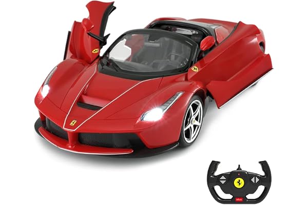 RASTAR – Voiture télécommandée Ferrari LaFerrari Aperta échelle 1:14, avec dessus décapotable, portes qui s’ouvrent, phares fonctionnels
