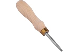 REOVIN 1.2 mm Lederkanten Beveler Leder Rand Beveler Leder Kantenschneider Holzgriff Lederkanten Werkzeug Kanten Beveler Schneide Beveling Tool für Heimwerker DIY Lederhandwerk