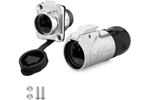 CNLINKO Connettore industriale impermeabile LP-16 RJ45 IP67 Connettore circolare CAT.5E Connettore di aviazione a innesto rapido Connettore 8P8C a rilascio rapido Guscio in Metallo