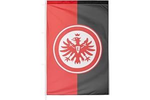 Eintracht Frankfurt Hissfahne Logo Rot/Schwarz 100 x 150 cm, Hochformat
