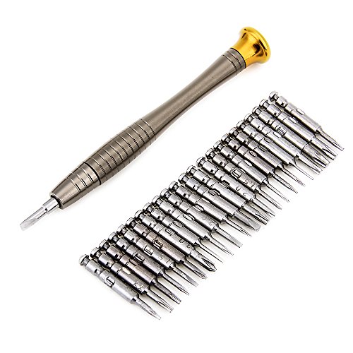 Balala Mini Schraubendreher Set 25-teilig Werkzeug Set Magnetisierbar Torque Schlitz Kreuzschlitz Etui in Lederoptik - 3