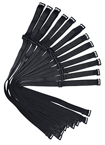 DoHope -  Cinghie - Donna 12mm Width (6pairs Black) Large