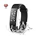 Produktbild Fitness Tracker GPS Herzfrequenz - Wisenovo Fitness Tracker Uhr mit Pulsmesser, IP67 Wasserdicht Aktivitätstracker Smart Watch für Damen Herren - Bluetooth Smart ArmbandUhr Schrittzähler mit Schlafmonitor Kalorienzähler Anruf SMS Kompatibel mit iOS Android Handy-Schwarz