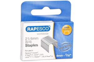 Rapesco 1367 Grapas Galvanizadas Tipo 21/4 mm, Paquete de 2000
