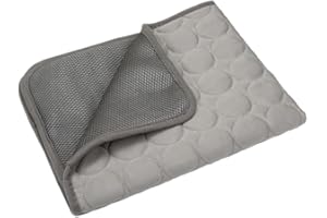 ILESTDG Pelsbarn Cooling Mat Dog Mat 4 Times Effective Cat Cooling Pad Keeps Pets Cool on Hot Summer Days Easy to Clean (Grey,XL-100X70)