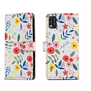 Pinaaki Enterprises Itel A48 Flip Case | Leather Finish Flip Cover | Card Pockets | Wallet Stand I Designer Flip Cover for Itel A48 - Muti