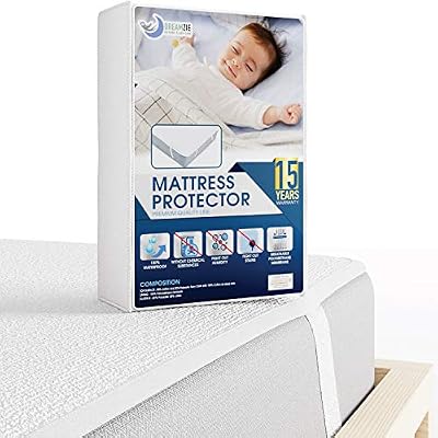 Dreamzie ⭐ Protège Matelas 60 x 120 cm Imperméable avec 4 Coins Elastiques - Alèse Impermeable 60x120 - Couvre Matelas en Coton Respirant - Housse Protection Lit Adulte et Enfant - Proteges Matelas, Aleses
