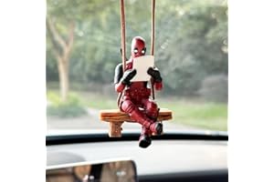 FaJoek Autospiegel Anhänger Deadpool - Autozubehör zum Aufhängen, Auto Deko für Rückspiegel, Lustige Dekoration (Stil 1)