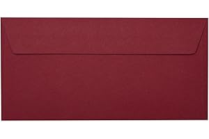 ‎PAPER24 Paper24 je 25 DIN lang Briefumschläge mit Haftstreifen (ohne Fenster) 11x22 cm Bordeaux