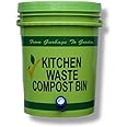 1 Bin Bucket 22 LTR with 1 Burn Powder Bottle || Indoor Compost bin for Converting All Kinds of Kitchen Food Waste into Fertilizer || Compost Bins for Home Gardening (Smell-Free)