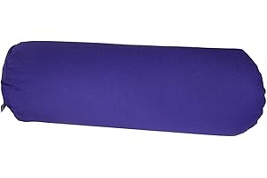 BROW FARM LTD. A GROWING COMPANY Yoga Bolster Filled with Organic Buckwheat Hulls (Plum Purple)
