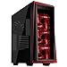 Produktbild SilverStone SST-RL06BR-GP - Red Line Midi Tower Gaming Gehäuse, rote LED Lüfter, ATX, Voll gehärtetem Glas, schwarz/rot
