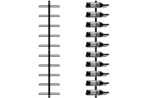 Yaheetech Porte Bouteille Mural Métalique Étagère à Vin pour 10 Bouteilles Cave Resto Maison 126cm Noir