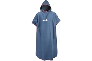 GUER Playa Natación Cambiante Toalla Pantalla Vacaciones con Capucha Absorber Agua Secado Rápido Surfing Poncho ser Adultos Traje de neopreno suave Cambio Regalo de Natación al aire libre (gris)