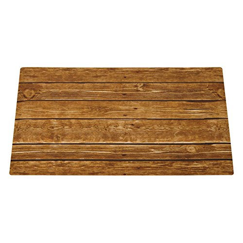 Holzbrett Tischset – Holzbrett Tischset Holzdesign Platzdeckchen Holzoptik Tischmatte - 3