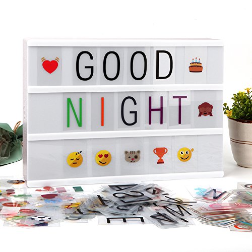 270 Buchstaben, Zahlen, Symbole und Emojis für A4 Größe Cinematic Light Box - 4