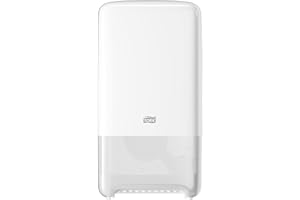 Tork 557500 Dispensador de doble rollo de papel higiénico de tamaño mediano Elevation / Sistema T6 / Blanco