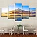 Produktbild HDNSA Leinwandbilder Wandbilder Modulare Poster Wohnzimmer Dekor Rahmen 5 Stücke Mount Fuji Mountain Lake Landschaft Leinwandbilder Wandkunst Gedruckt Gemälde