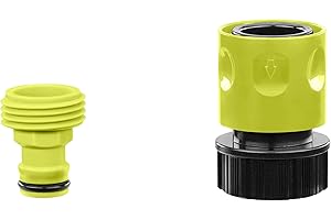 RYOBI Zestaw Szybkozłączek EZClean, RAC770, do Podłączenia Narzędzi Natryskowych do Zasilania Wodnego, Wymienna Dysza z Przyłączem 19 mm, Kompatybilny z Bezprzewodowymi Myjkami EZClean RYOBI