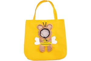 LUTAKU Bolsa de transporte para gatos, bolsa de lona portátil para perros pequeños y gatos, bolsa de hombro plegable, multicolor, talla única (amarillo-grande (45 pulgadas de largo x 45 pulgadas de ancho)