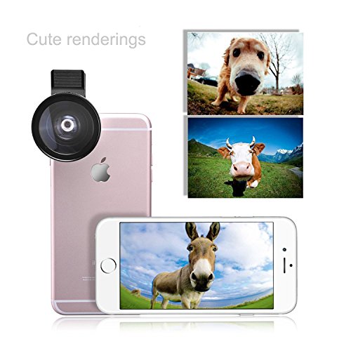 Mactrem Lentes de Mov  l   ngulo Amplio Ojo de Pez de 3 en 1 Clip-On con lente angular ojo de pez para iPhone6 6s 12 5X Super Macro Lens   0 45X Wide Angle Lens para iPhone 7   7 Plus   6   6 Plus   5S   5  Samsung Galaxy S6   S6 Edge   S5  etc