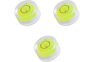 TASKAR Pack de 3 Mini nivel de burbuja 12 mm burbuja redonda Bullseye