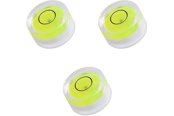Förpackning med 3 mini rund bullseye sprit nivå bubbla 12 mm flaska