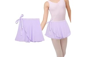 OYZOQ Tutu danse classique fille, jupe de danse en mousseline de soie, respirante et douce pour enfants, violet