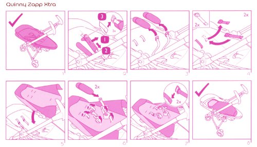 Quinny 2-in-1 Neugeboreneneinlage & Fußsack für Quinny Kinderwagen Buzz, Buzz Xtra, Zapp Xtra und Zapp Xtra 2 - 4