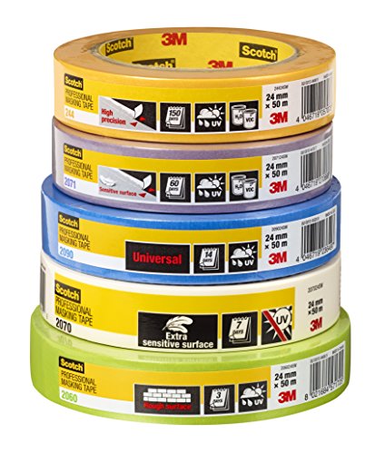 Scotch Super Malerabdeckband, 24 mm x 50 m, Profi-Plus Qualität, grün, PT206024 - 4
