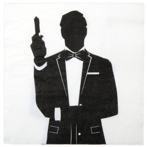 Themenparty Geheim / Spezial Agent 00 Servietten Mottopartys - 2