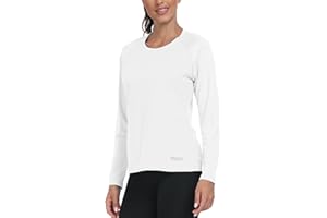 AjezMax T-Shirt de Course Femme à Manches Longues Tops UPF 50+ Entraînement Hauts Séchage Rapide pour extérieur, la randonnée, la Gymnase