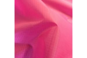 KAYES TEXTILES Ripstop Water Repellent Polyester Fabric 60" Wide 150cm (Per Metre) (Hot Pink)