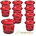 Produktbild Teelichtglas-Set rot  10er Set trendmarkt24  ca. 6,5 x 4,5 cm groß  Windlicht-Glas Teelichtgläser | Teelicht-halter Set  Hochzeits Tischdeko / Geburtstags Deko | trendmarkt24 - 37501811