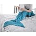 Produktbild Queta Meerjungfrauenschwanz-Decke, Baumwolle, gestrickt, Klimaanlage Decke Baby warm, weich, bequem, 80 x 180 cm Blue, 80X180CM