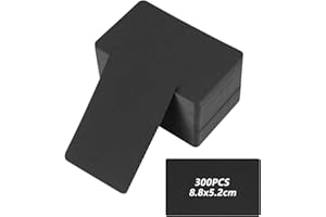 ERSHIPING 300 Stück Visitenkarten Papier, Schwarz Karteikarten, Blanko Postkarten Blanko Karten zum Selbstgestalten, Kraftpapier Leere Spielkarten, Flashcards Index Cards Memory Karten (8,8 x 5,2 cm)