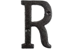 ausuky Cast Iron Retro Metal Alphabet Letters Numbers Sign Address Door Cafe Wall Decor A to Z,0 to 9 (R)