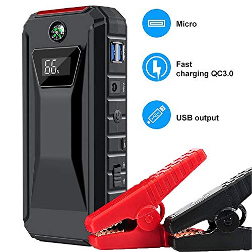 FSTgo Car Jump Starter 18000mAh/1200A Peak Auto Battery Charger Smart USB Port Quick-charge for 12V
