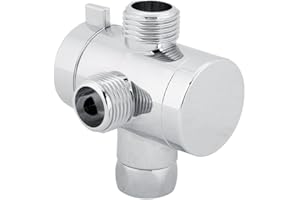 FTVOGUE Adattatore per Connettore Valvola Deviatrice per Soffione Doccia a 3 Vie G1/2 Universale per Bagno di Casa