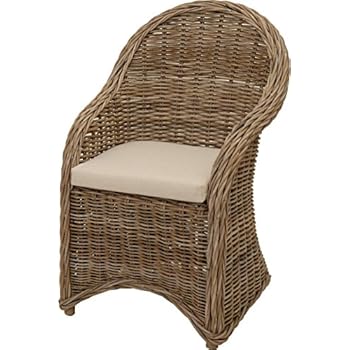 Schwingstuhl, Esszimmer-Stuhl aus Rattan, Multicolor/Esszimmerstuhl