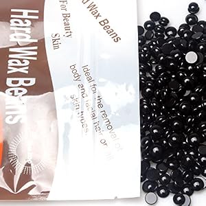 Bluezoo Depilatory Hard Wax Beads Solid Hot Film Waxing Pellets for Body Bikini Hair Removal 300g Black - Image 3