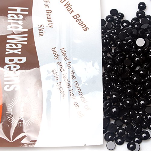 Bluezoo Depilatory Hard Wax Beads Solid Hot Film Waxing Pellets for Body Bikini Hair Removal 300g Black - Image 3