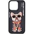 Yard of Deals Nimmy 3D Embroided Swag Dog Back Case Cover for Apple iPhone - Black (iPhone 13)